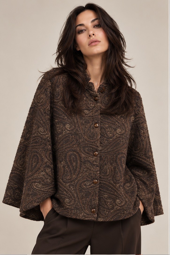 PAISLEY JACQUARD CARDIGAN