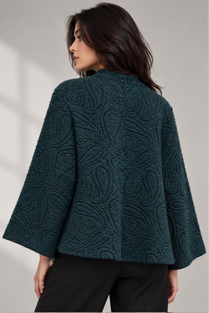 PAISLEY JACQUARD CARDIGAN