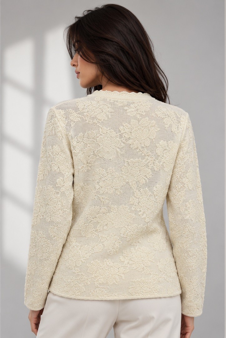 KNITTED JACQUARD CARDIGAN