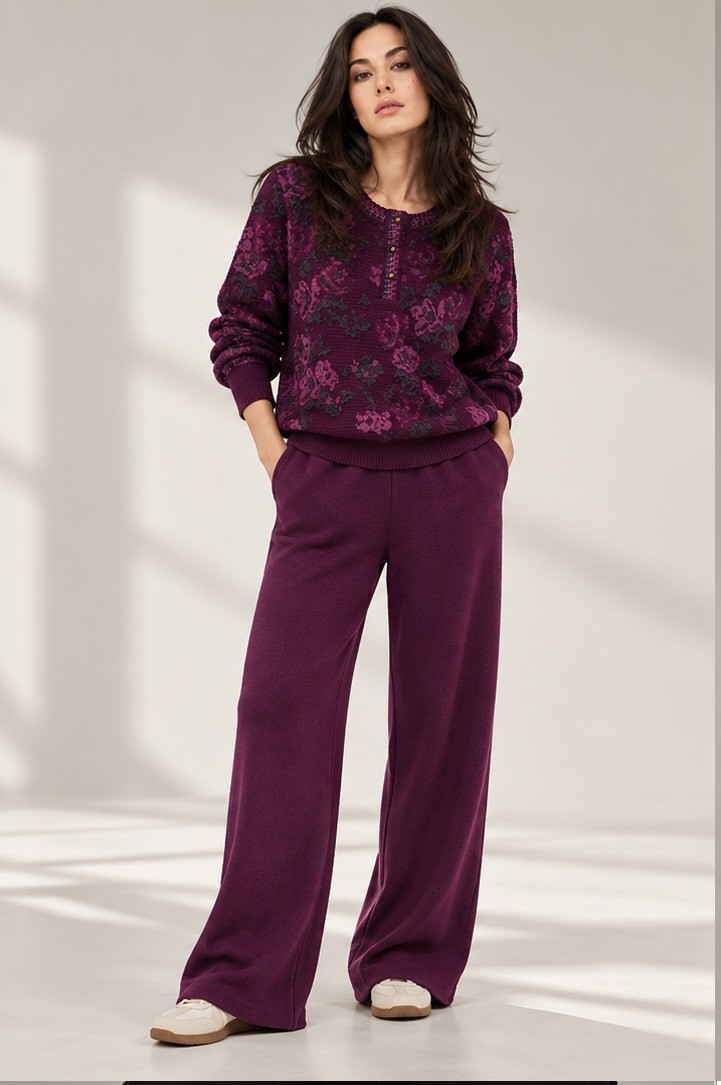 KNITTED JACQUARD CO ORD SET