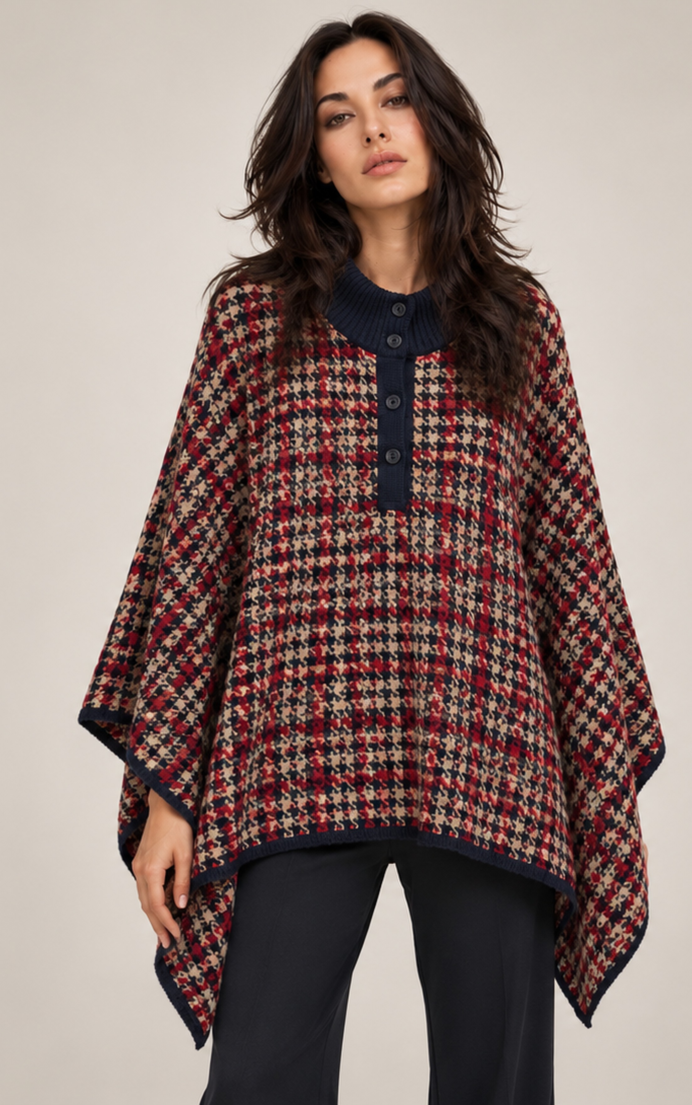 KNITTED PONCHO
