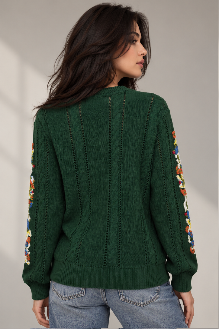 KNITTED EMBROIDERED JUMPER