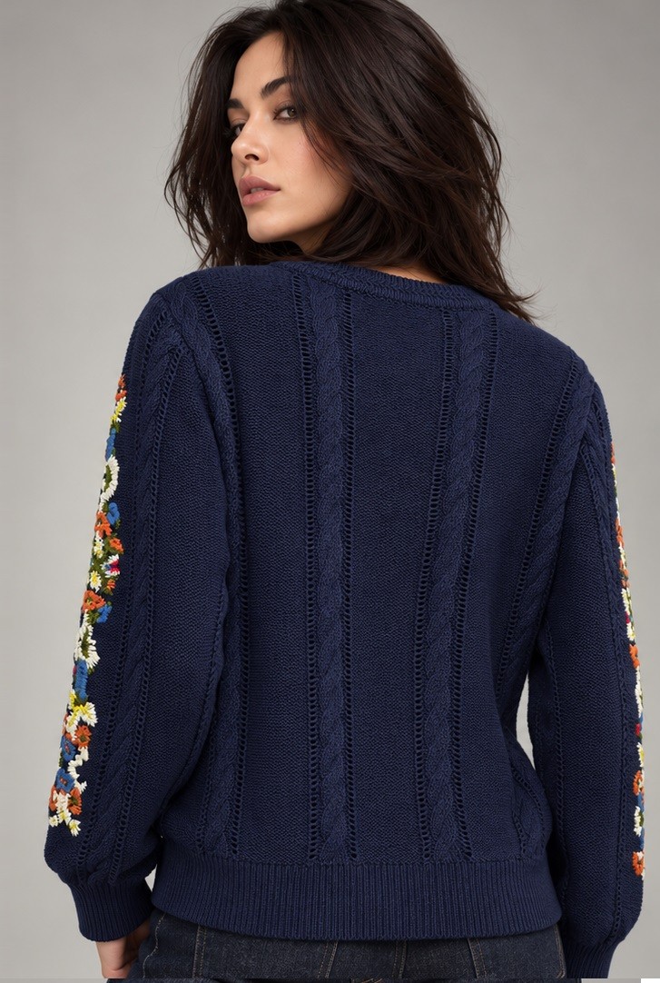 KNITTED EMBROIDERED JUMPER