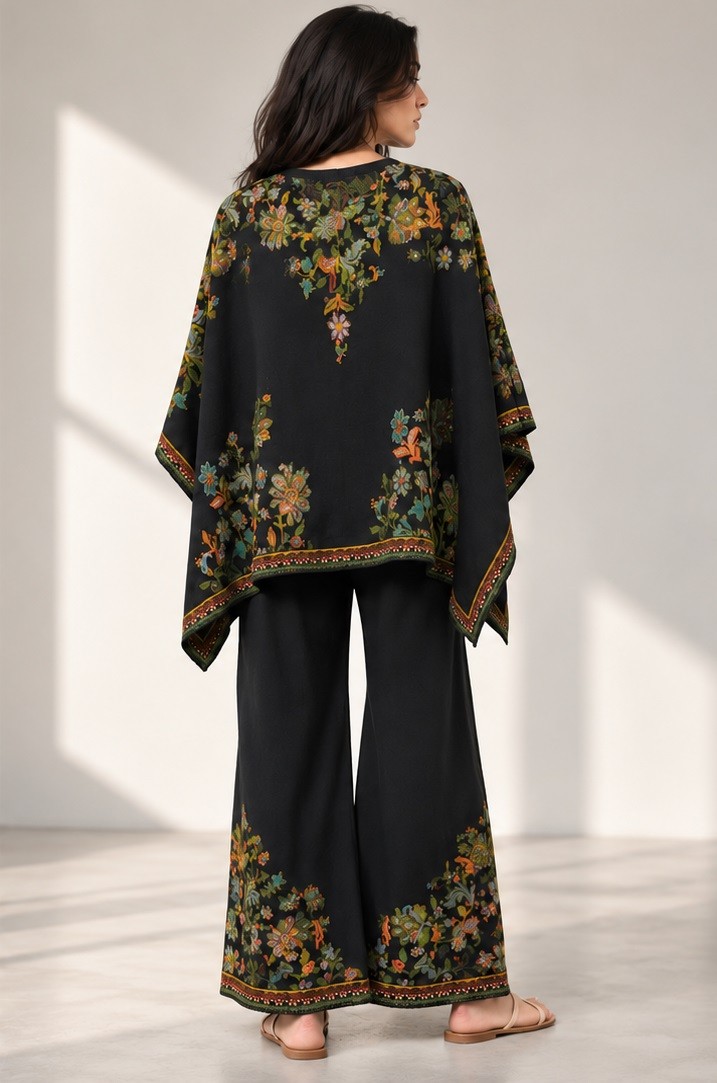 FLORAL MOTIFS KNITTED CO ORD SET
