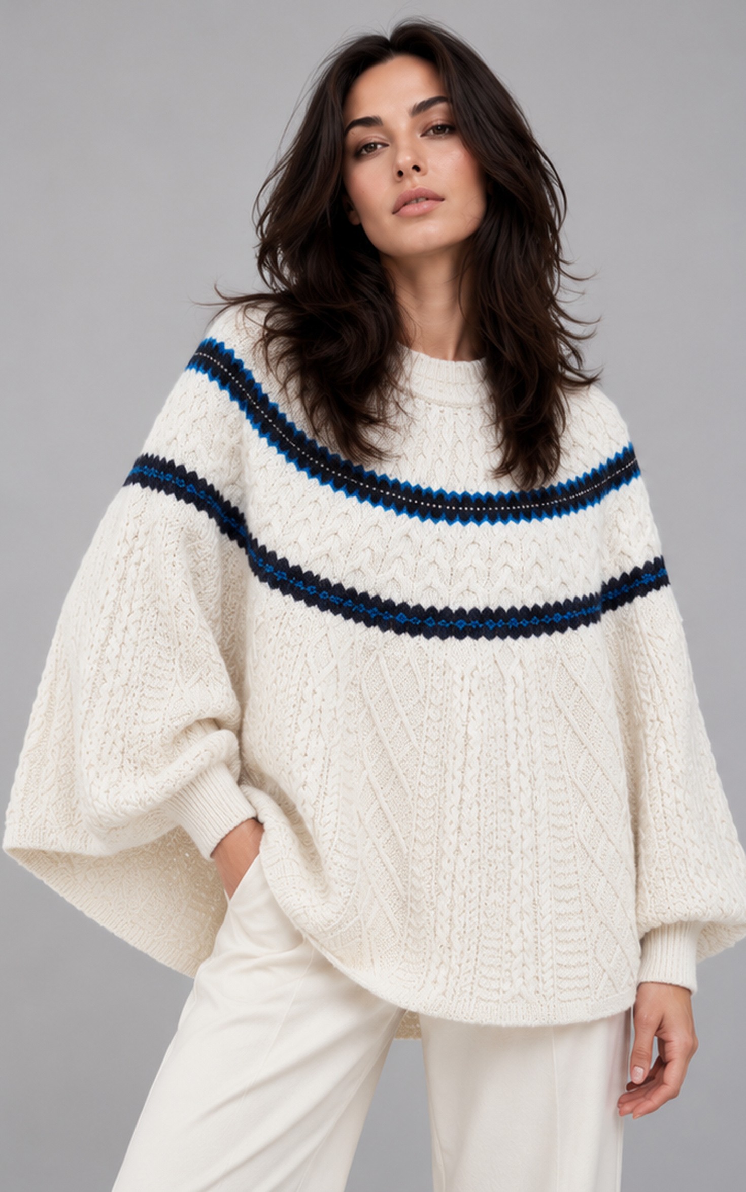 KNITTED PONCHO