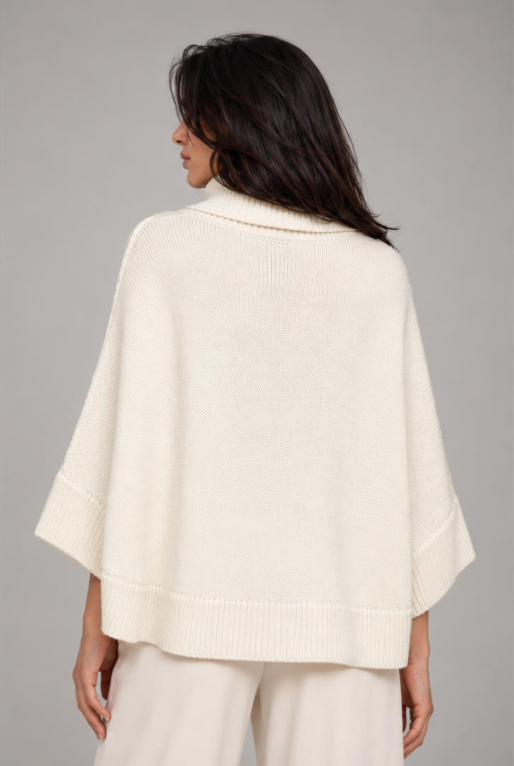 JACQUARD KNITTED PONCHO