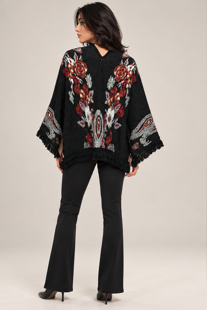 FRONT OPEN TESSEL CAPE